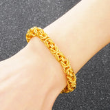 European Dragon Head Chain 24KT Bracelet Bangle