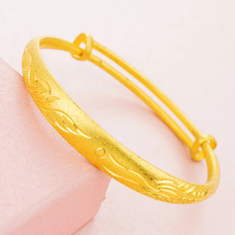 European Hot Fine Woman Girl Phoenix 24KT Bracelet Bangle