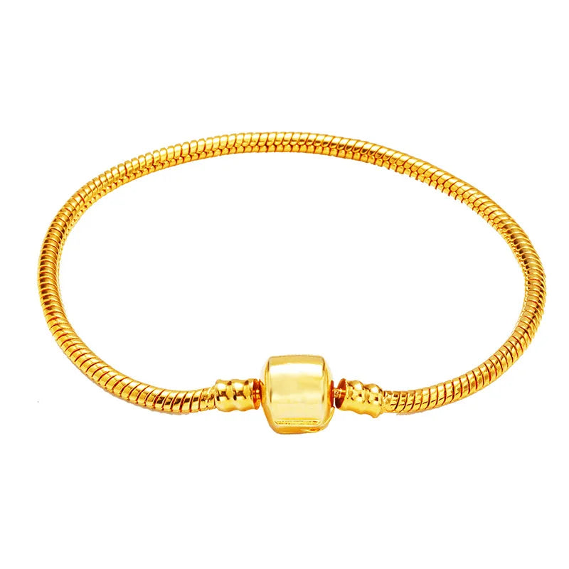European Fine Woman Party Gift 24KT Snake Bracelet