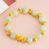 Vintage PIXIU Beads Chain Bracelet 24KT