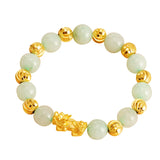 Vintage PIXIU Beads Chain Bracelet 24KT