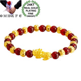 Vintage PIXIU 24KT Beads Chain Bracelet