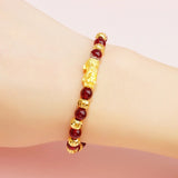 Vintage PIXIU 24KT Beads Chain Bracelet