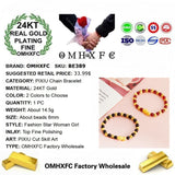 Vintage PIXIU 24KT Beads Chain Bracelet