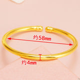 European Hot Fine Woman Girl 24KT Bracelet Bangle