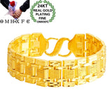 BE391 20mm Wide Watch Chain 24KT Bracelet