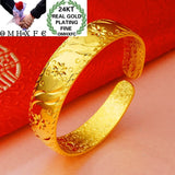 European Hot Fine Woman Mother Party Birthday Wedding Gift Flower 24KT Bracelet