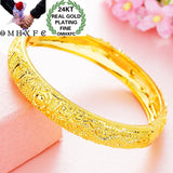 Dragon Phoenix 24KT Bracelet Bangle Fine Woman Party Gift