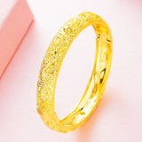 Dragon Phoenix 24KT Bracelet Bangle Fine Woman Party Gift