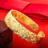 BE398 European Fine Woman Mother Party Birthday Wedding Gift Wide Star Bracelet