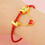 European Hot Fine Woman Mother Party Birthday Wedding Gift LOVE Heart Bracelet