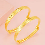 European Hot Woman Party Gift Star Lines 24KT Bracelet Bangle