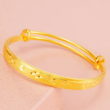European Hot Woman Party Gift Star Lines 24KT Bracelet Bangle