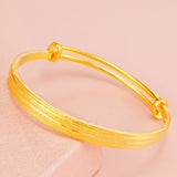European Hot Woman Party Gift Star Lines 24KT Bracelet Bangle