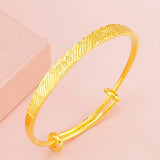 European Fine Woman Mother Party Birthday Wedding Gift LOVE 24KT Bracelet Bangle
