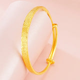 European Fine Woman Mother Party Birthday Wedding Gift LOVE 24KT Bracelet Bangle