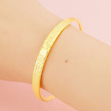 European Fine Woman Mother Party Birthday Wedding Gift LOVE 24KT Bracelet Bangle