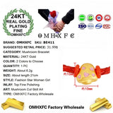 EU Fine Woman Girl Party Birthday Wedding Gift Mushroom Bracelet