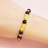 Vintage PIXIU Beads Chain 24KT Bracelet