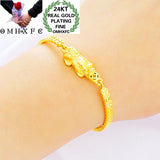 European Vintage PIXIU Coin 24KT Bracelet Bangle