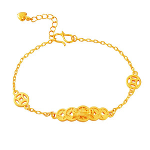 European Fine Woman Girl Party Birthday Gift Coin PIXIU Bracelet