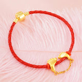 24KT Red Bracelet Fine European Hot Woman Girl Party Birthday Wedding Gift