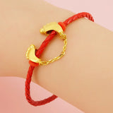 24KT Red Bracelet Fine European Hot Woman Girl Party Birthday Wedding Gift