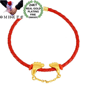 24KT Red Bracelet Fine European Hot Woman Girl Party Birthday Wedding Gift