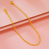 European Fine Woman Girl Party Birthday Wedding Slim Beads 24KT Bracelet