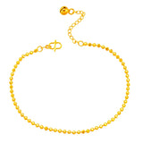 European Fine Woman Girl Party Birthday Wedding Slim Beads 24KT Bracelet
