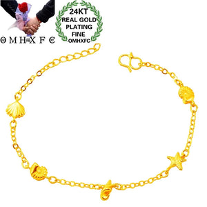 European Fine Woman Party Birthday Wedding Gift Beach Sea Star Shell Bracelet