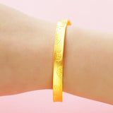 OMHXFC European Fine Woman Party Birthday Wedding Gift Vintage XINJING Bangle
