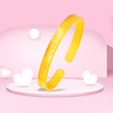 OMHXFC European Fine Woman Party Birthday Wedding Gift Vintage XINJING Bangle