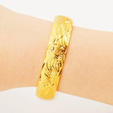 European Fine Hot Woman Party Birthday Wedding Gift 15MM 24KT Bracelet Bangle