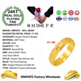 European Fine Hot Woman Party Birthday Wedding Gift 15MM 24KT Bracelet Bangle