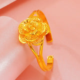 Vintage Flower 24KT Bracelet Bangle for Women - Fine Gift