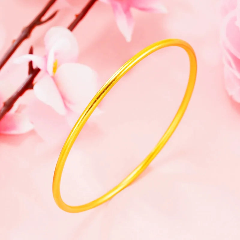 European Fine Hot Woman Girl Party Wedding 24KT Bangle Bracelet