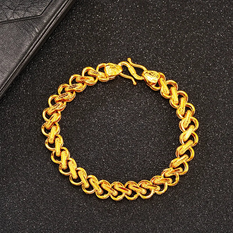European Party Wedding Gift Twisted Chain Wide Bracelet