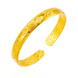 Vintage Flower 24KT Open Bracelet Bangle