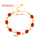 European Oval 24KT Chain Bracelet - Hot Woman Girl Party Wedding Gift