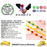 European Oval 24KT Chain Bracelet - Hot Woman Girl Party Wedding Gift