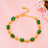 European Oval 24KT Chain Bracelet - Hot Woman Girl Party Wedding Gift