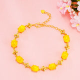 European Oval 24KT Chain Bracelet - Hot Woman Girl Party Wedding Gift