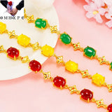 European Oval 24KT Chain Bracelet - Hot Woman Girl Party Wedding Gift