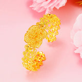 European Flower 24KT Bracelet Bangle Gift