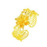 European Flower 24KT Bracelet Bangle Gift