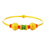 BE505 Vintage Beads 24KT Bracelet Bangle