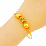 BE505 Vintage Beads 24KT Bracelet Bangle