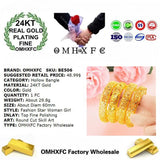 European Fine Hot Woman Hollow Flower 24KT Bracelet Bangle