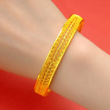 BE519 European Fine Woman Bride Hollow 24KT Bangle